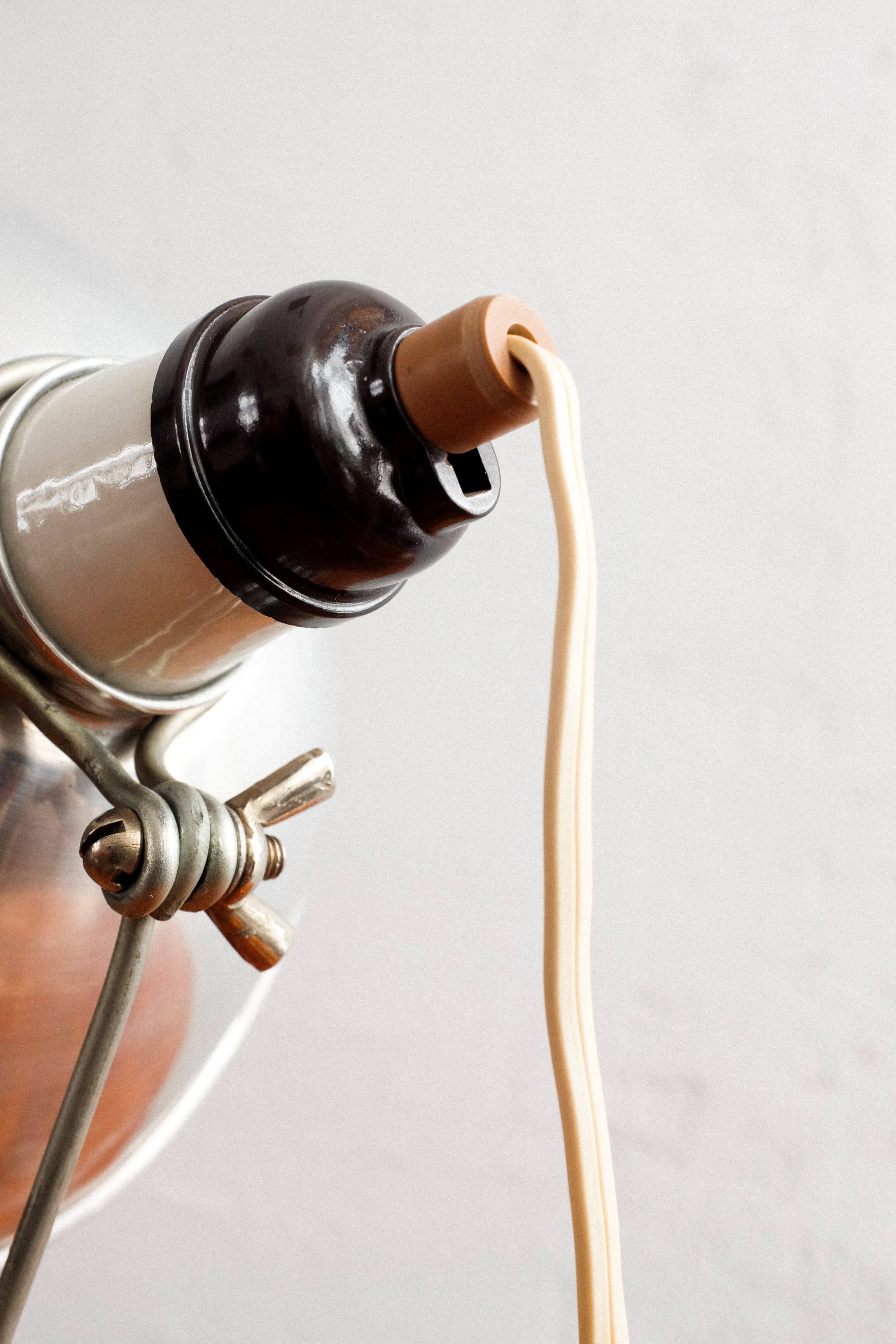 Industrial bakelite and metal table lamp, 1960s