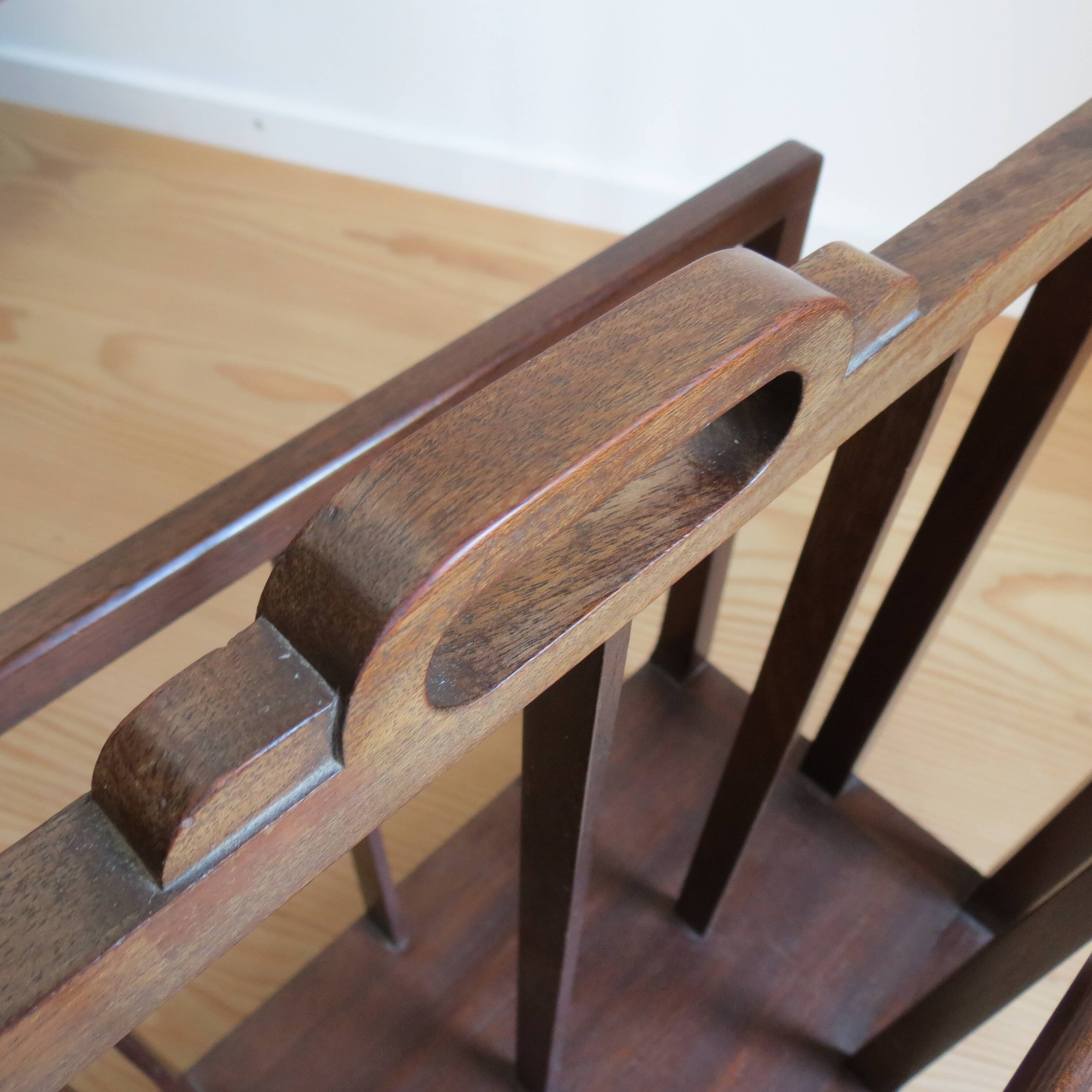 1930s Afrormosia Modernist Magazine Rack