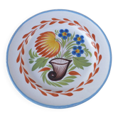 Assiette ancienne faience de Luneville  fleurs