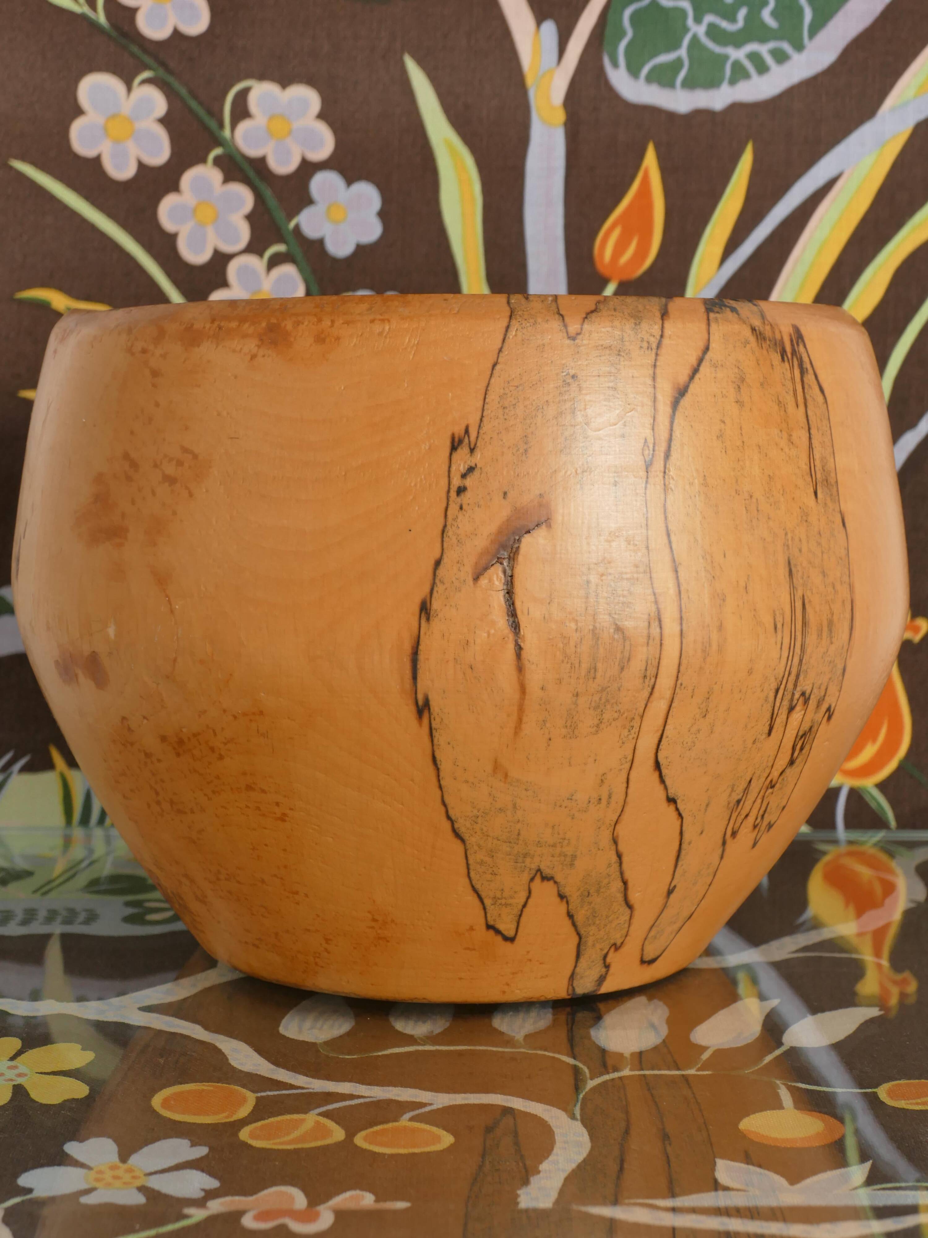 Mid-century Modern Hand-carved Wood Bowl, James Eriksson, Tasserud Sweden 1970s