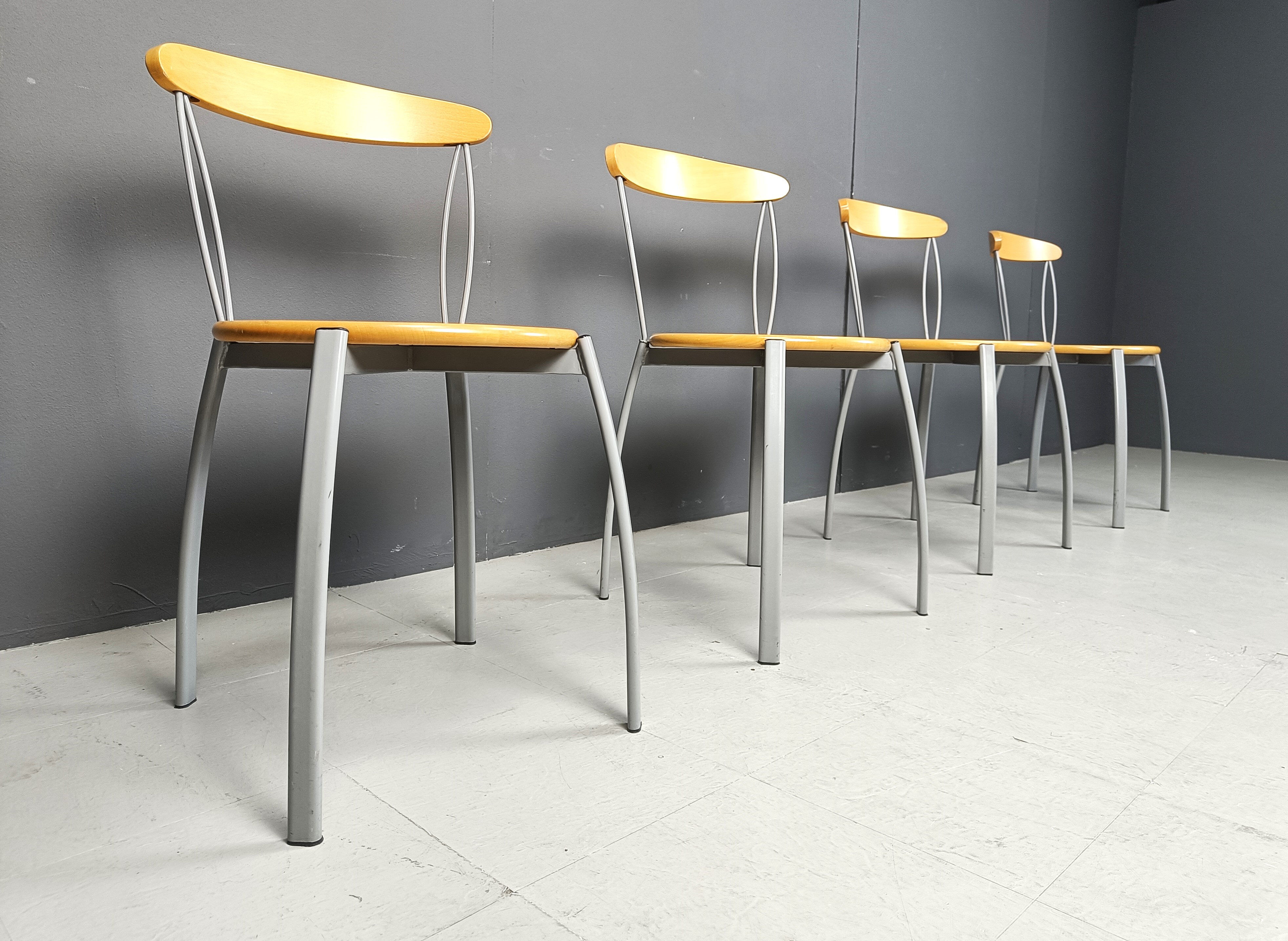 Vintage postmodern Italian dining chairs, 1990s