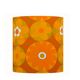 Lampshade Corollas orange H30 D30 - vintage fabric