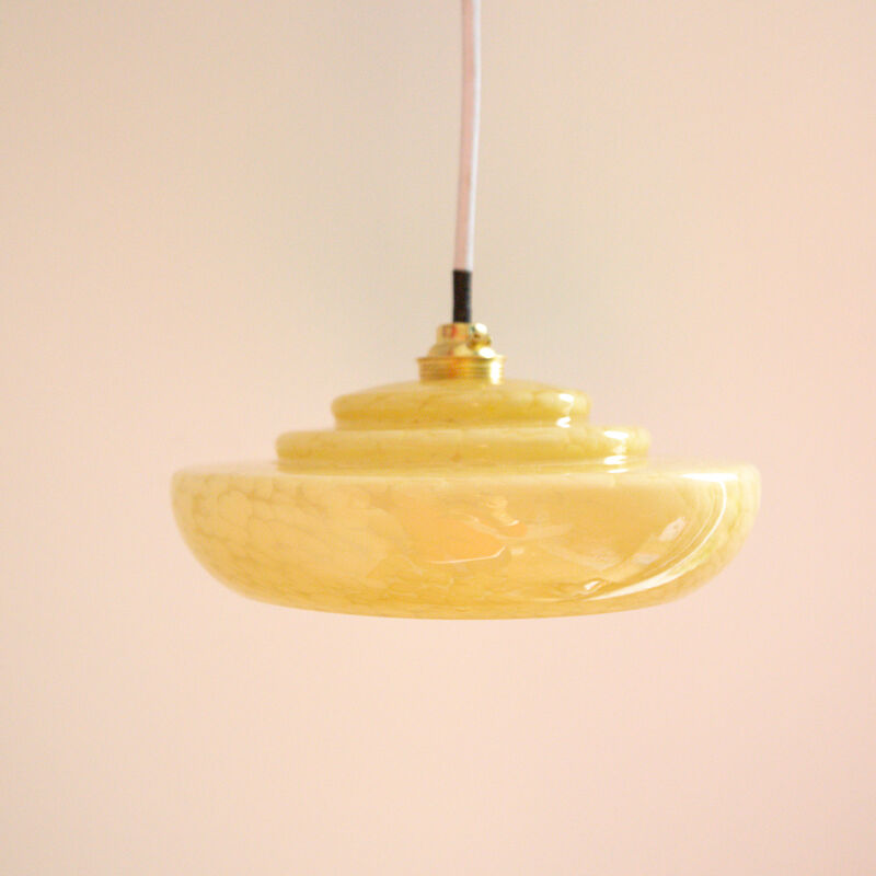 Suspension glass of yellow Clichy