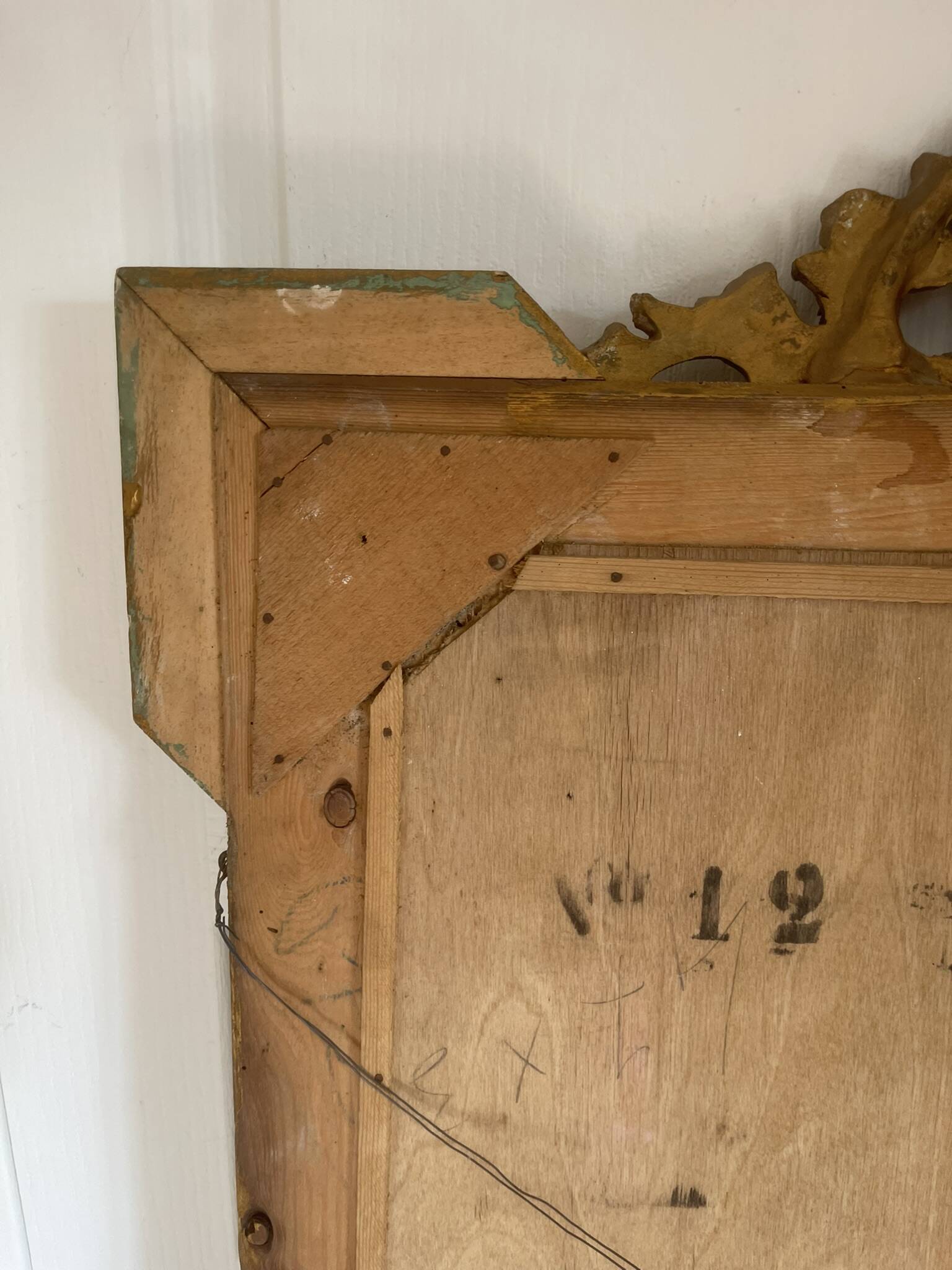 Antique Gilded Mercury Wall Mirror Napoleon III 71x57cm