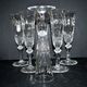 Saint-Louis set of 6 Tommy cut crystal champagne flutes signed H18.5