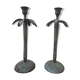Pair of palm candle holders