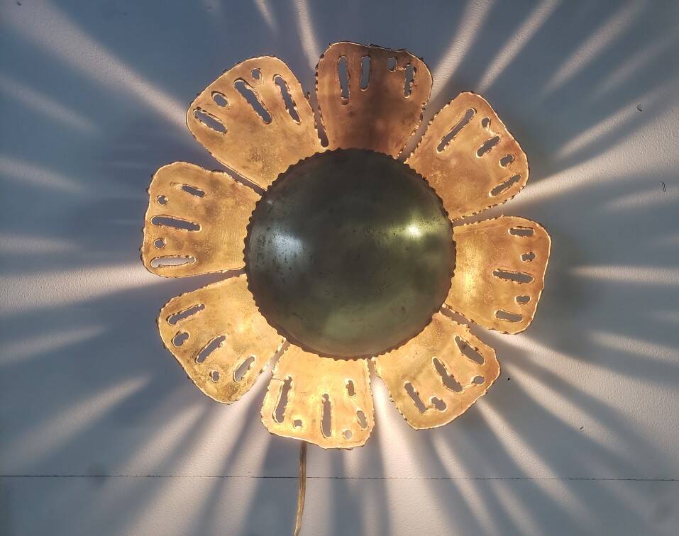 Svend Aage Holm, Paire d'Appliques Scandinaves "flower", 1960