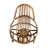 Swivel rattan armchair