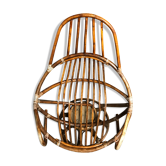 Swivel rattan armchair
