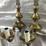 Pair of bronze applique 1 light