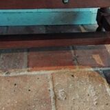 Antique wooden side table with 2 vintage drawers