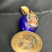 Royal blue porcelain ewer signed early 20th century