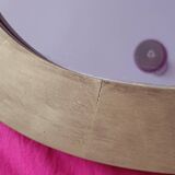 Miroir ovale en bois doré