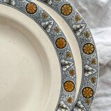 2 “Lamartine” ironstone soup plates from Salins