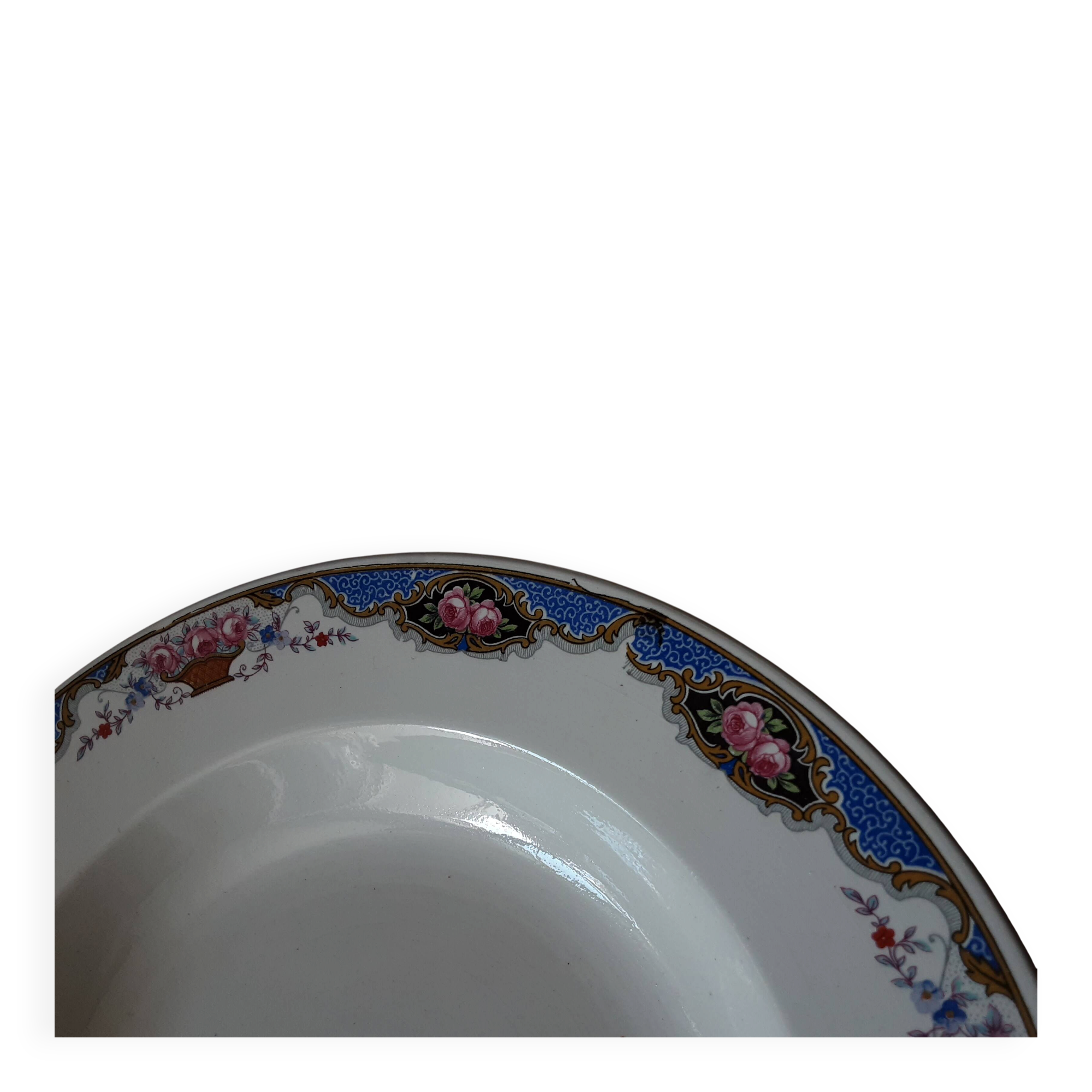 Lot  de 6 assiettes  creuses  Digoin sarreguemines