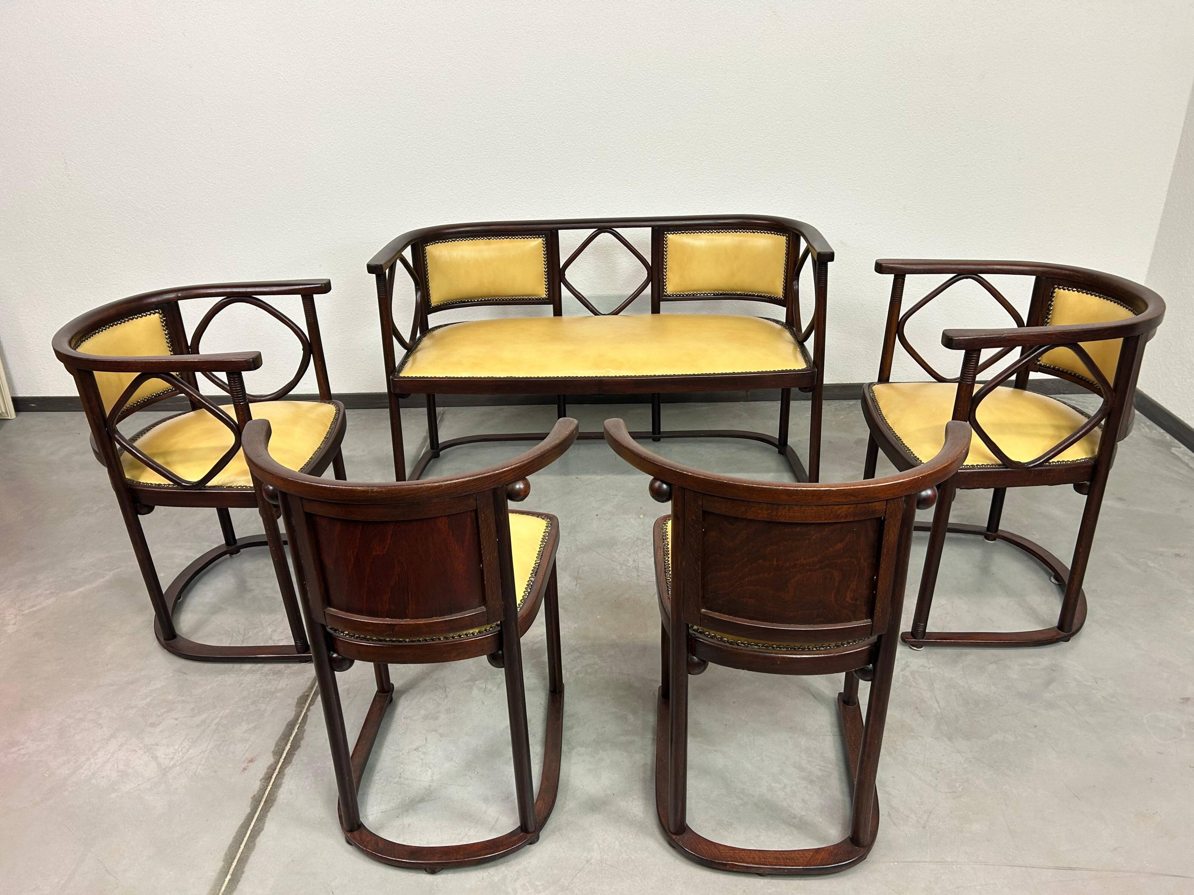 Fledermaus seating group by Josef Hoffmann for Jacob Josef Kohn