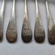 7 forks silver plated baguette christofle monogram J C before 1930