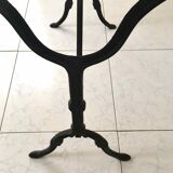 Marble and cast iron bistro table