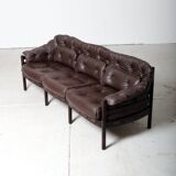 Canapé en cuir par Arne Norell pour Coja, Suède, années 1970