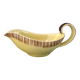 Saucière en faïence de Saint Clément Jaune et marron A083