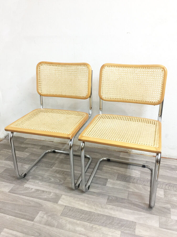 Pair of chairs by Marcel Breuer, mod. B32