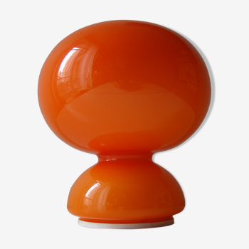 Lampe vintage Space Age opaline orange