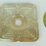 Applique murale lourde en verre glacé du milieu du siècle des années 1960-70