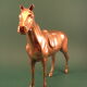 Animal statuette horse in solid brass