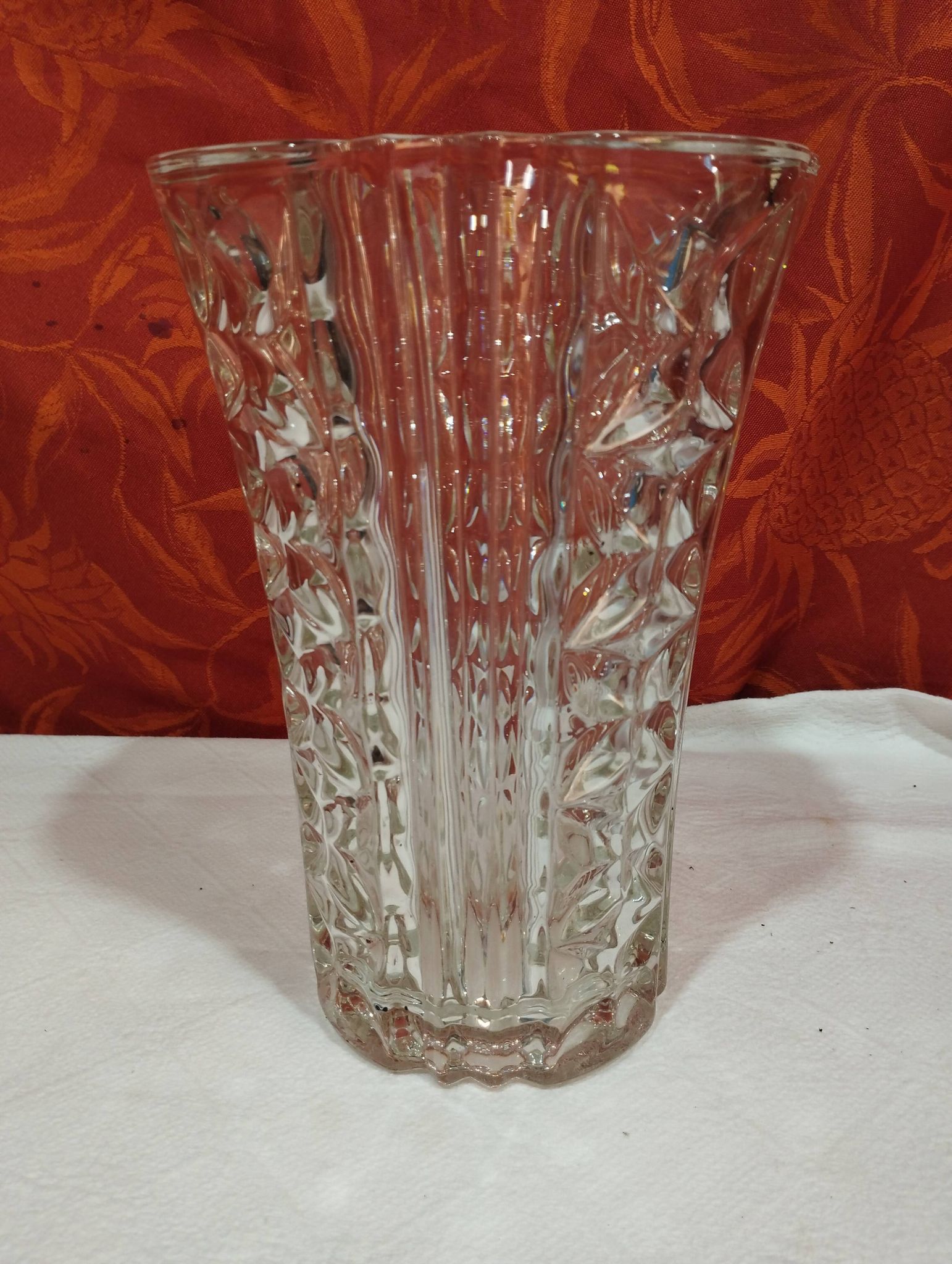 Ancien grand vase en verre haut