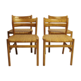 Ensemble de quatre chaises, années 60