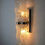 Murano wall lamp, frosted ice cubes, Italy, 1970