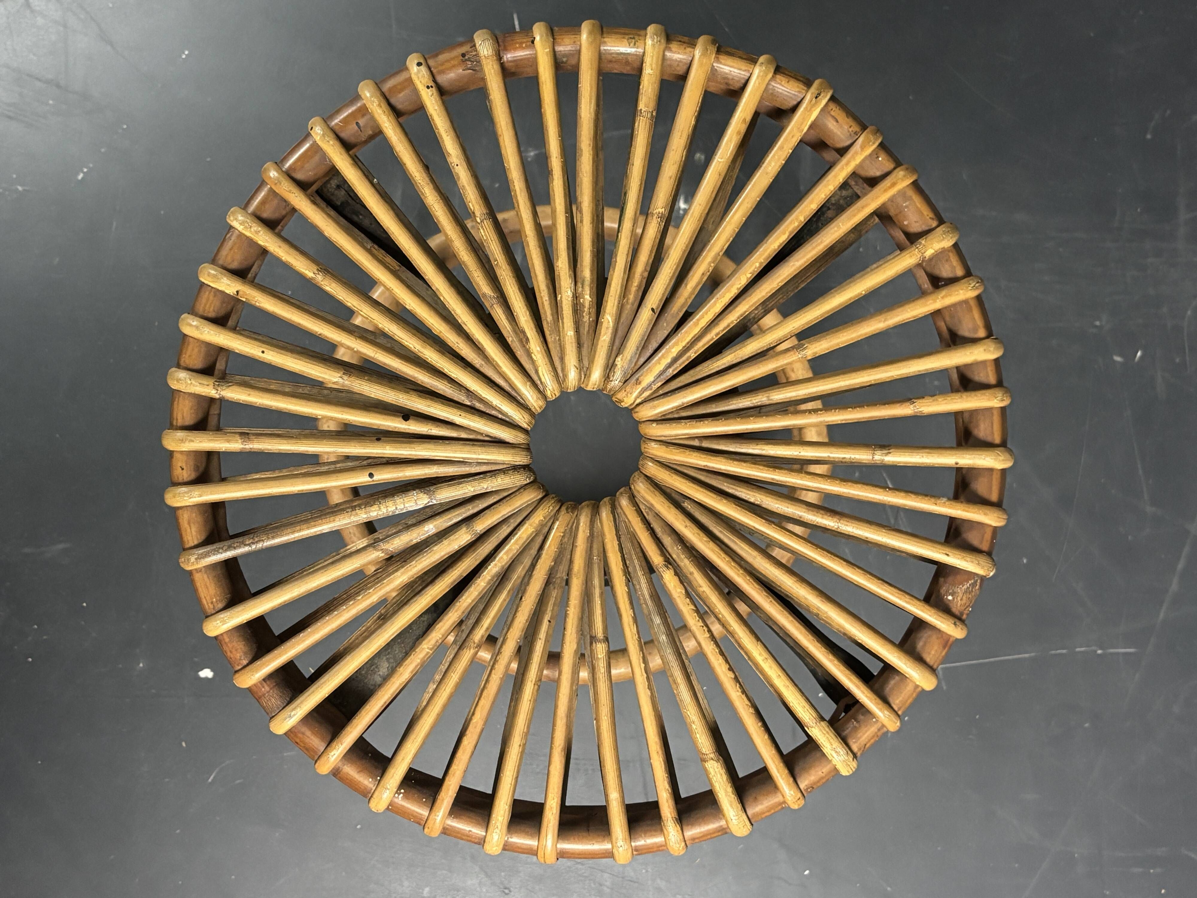Midcentury Dutch rattan bamboo bar stools by Rohe Noordwolde, 1950s