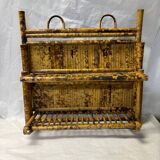 Foldable rattan shelf