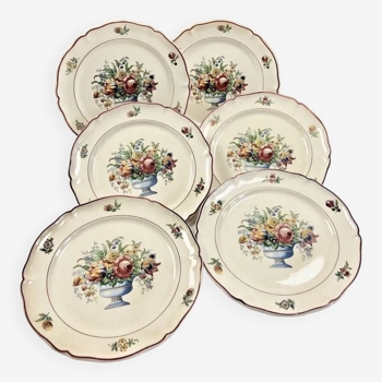 6 old dessert plates Floralia Villeroy & Boch model