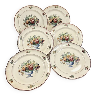 6 anciennes assiettes à dessert modèle Floralia Villeroy & Boch