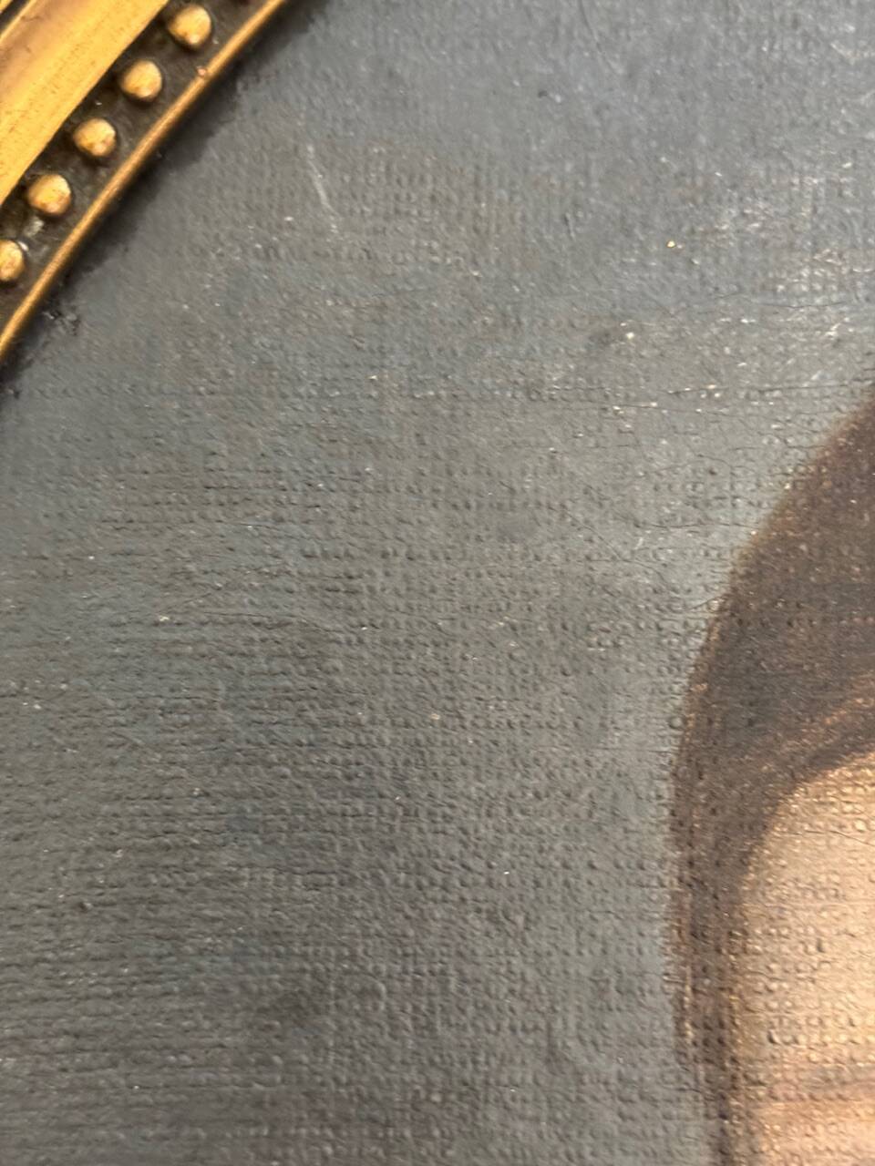 Old painting, portrait of a young boy 19th century