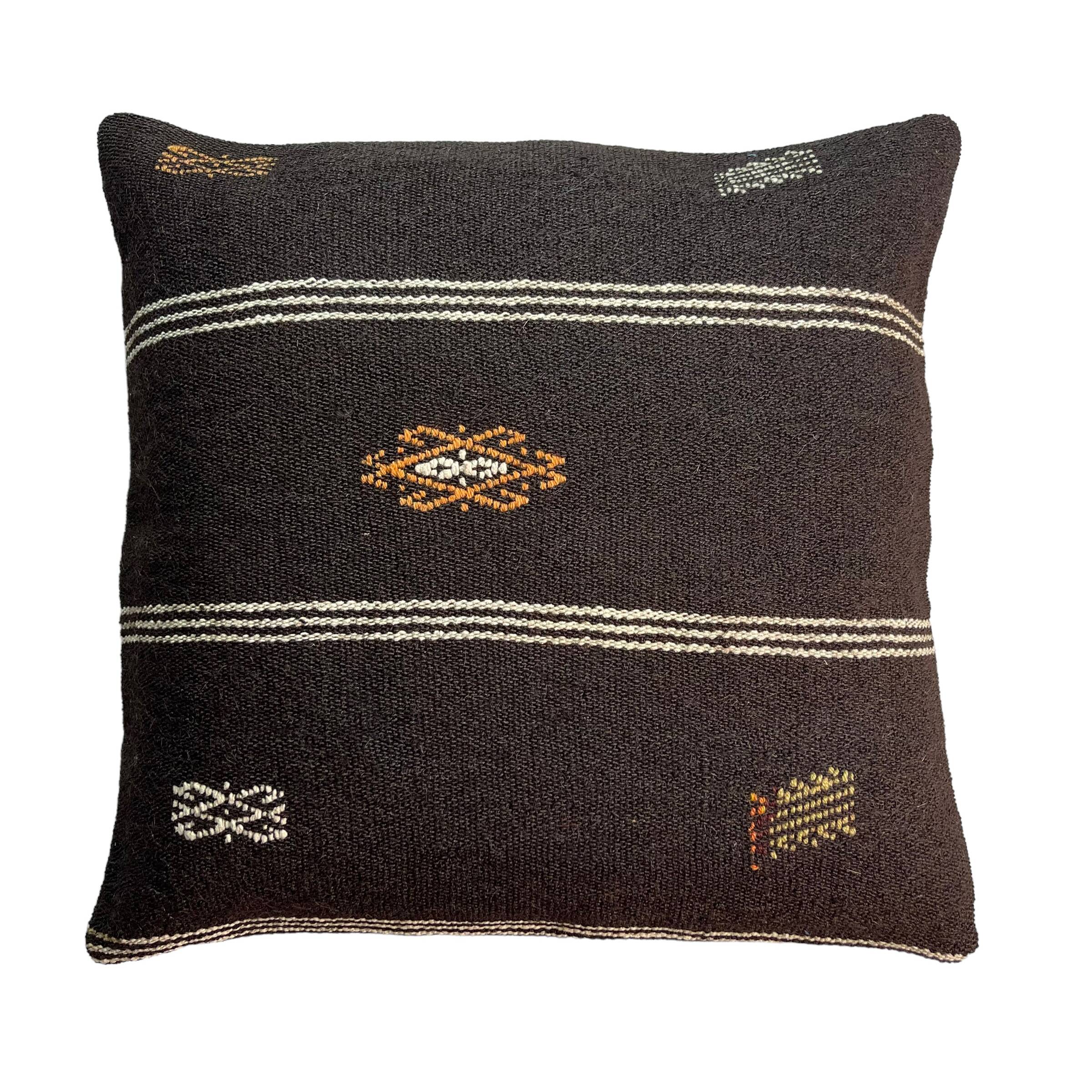 Vintage turkish kilim cushion cover , 55 x 55 cm