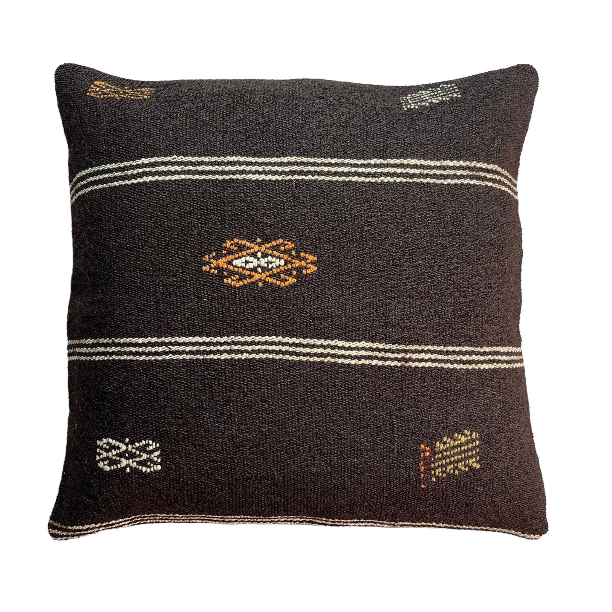 Vintage turkish kilim cushion cover , 55 x 55 cm
