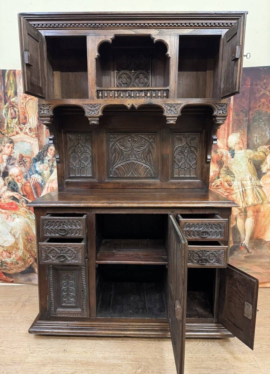 Renaissance Style Cabinet in Carved Wood circa 1850