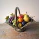 Modernist hammered copper fruit basket, Vienna (Austria)