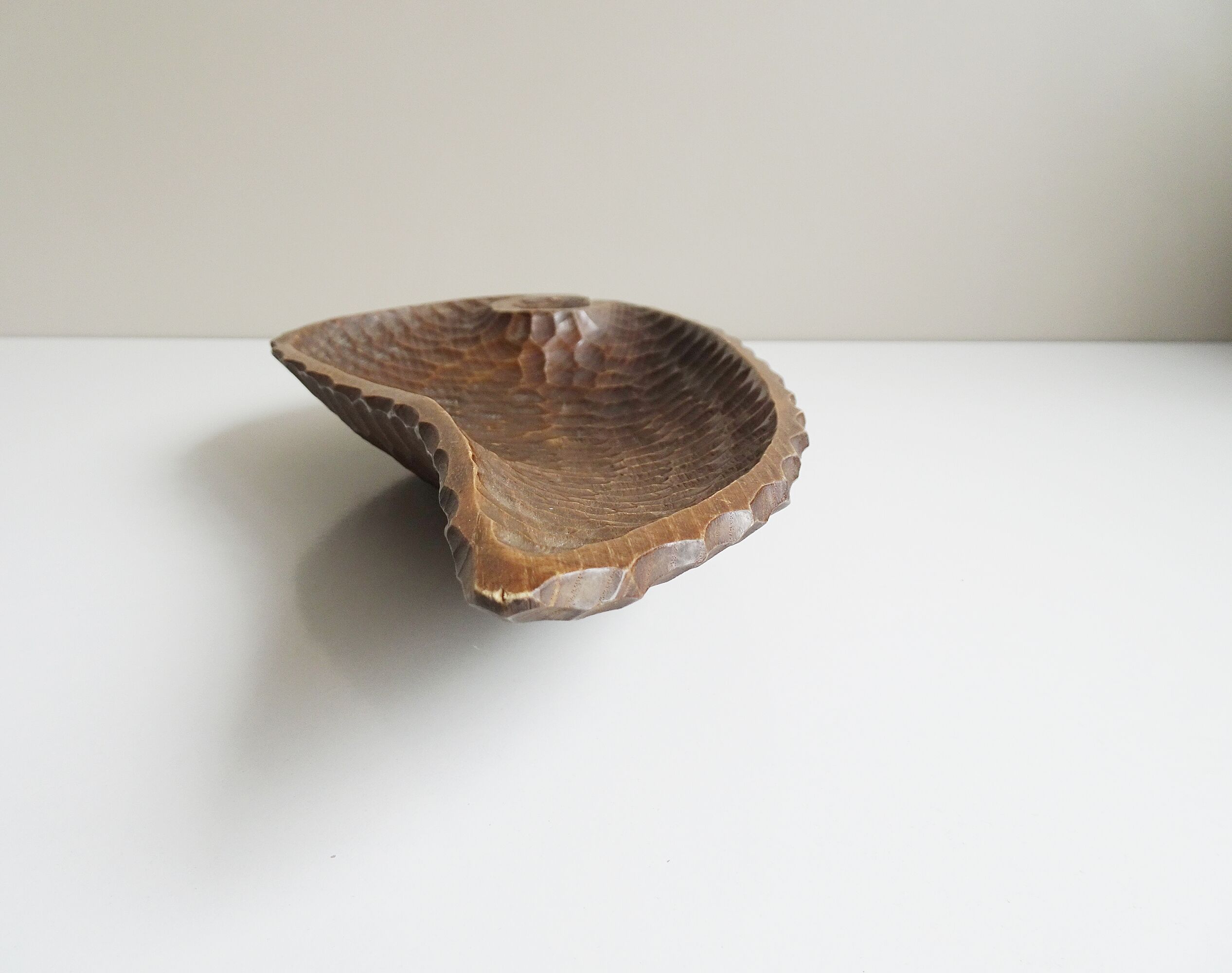 Antique hand-carved wooden bowl