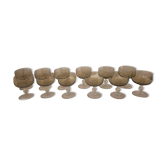 12 80's champagne glasses