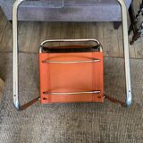 Cantilever dining room armchair, in cognac leather, vintage