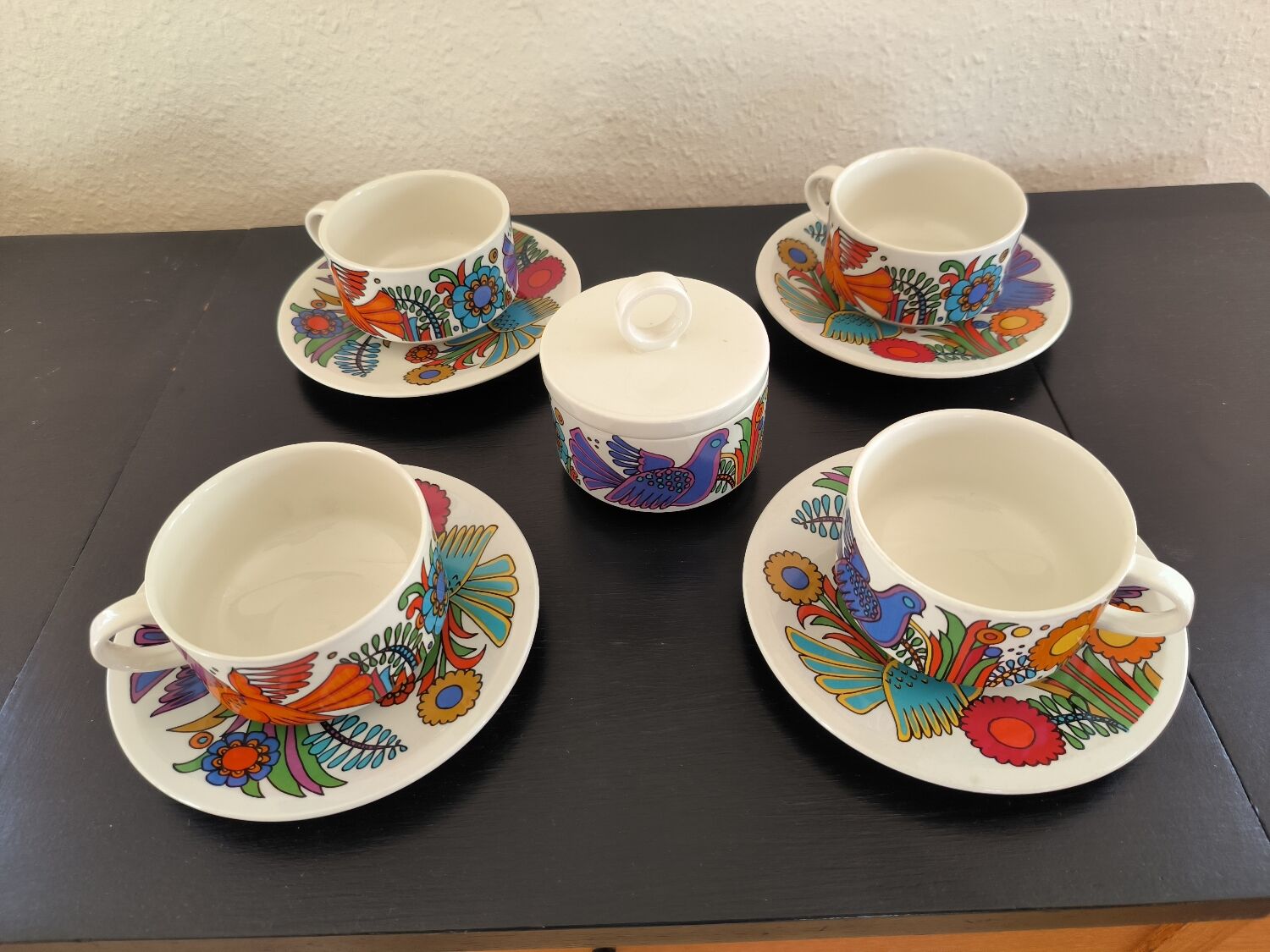 Set of coffee cups and the sugar bowl Acapulco of Villeroy and Boch