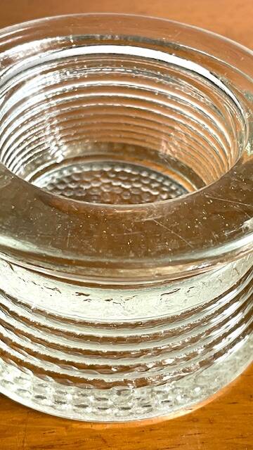 Vintage glass paperweight tray