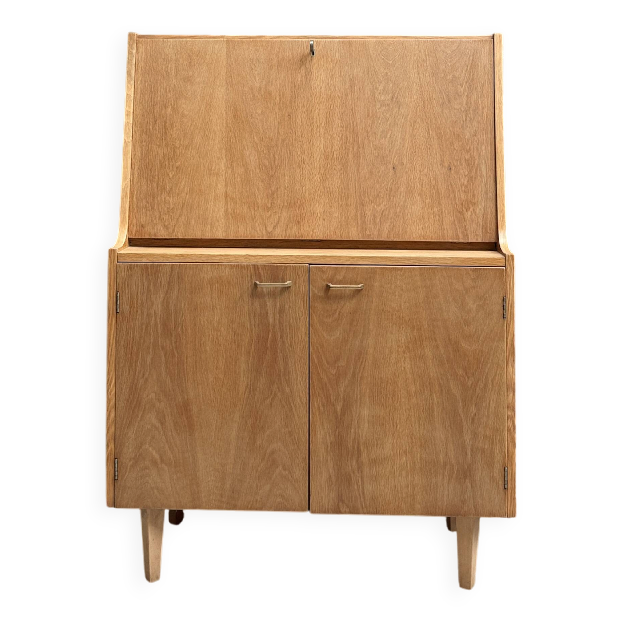 Secrétaire mid-century en chêne (rénovée)