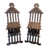 Pair of Syrian chairs inlay of mother-of-pearl
