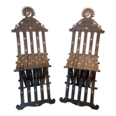 Pair of Syrian chairs inlay of mother-of-pearl