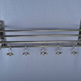 Chrome-Plated Metal Wall-Mounted Locker – Mid-20th Century