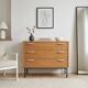Commode à 3 tiroirs, piètement métal dans le goût d'André Monpoix, 1960
